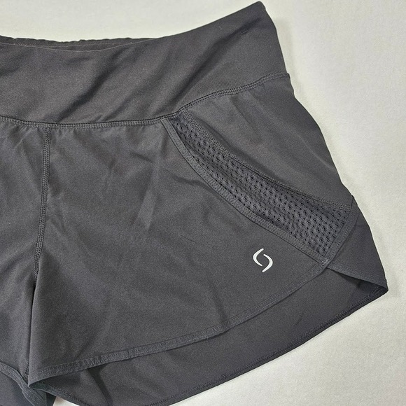 Moving Comfort Womens Black Mesh Panel Running Shorts Rear Zip Pocket Medium - Picture 2 of 11